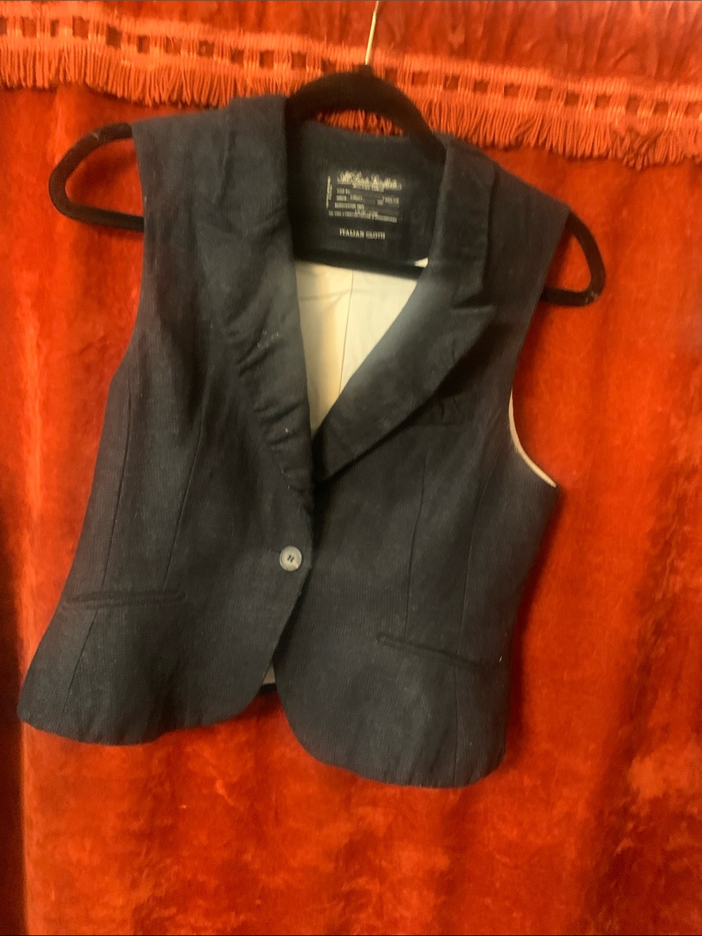 All Saints Navy Tailored Sleeveless Blazer Vest - skirt combo US SIZE 8